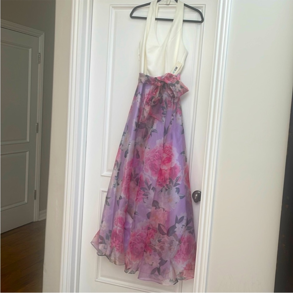 Eliza J evening gown, floral, multicolored
